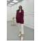 Sare Fashion Mercerized Stone Cardigan Burgundy