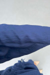 Sare Fashion Muslin Vintage Casual Suit Navy Blue