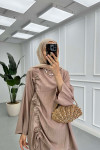 Sare Fashion Muslin Vintage Casual Suit Mink