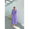 Sare Fashion Embroidered Detailed Tied Shirt Set Lilac