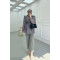 Sare Fashion Belted Lined Jacket with Shoulder Details Anthracite