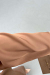 Sare Fashion Shoulder Detailed Satin Suit Copper