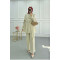 Sare Fashion Shoulder Cape Suit Beige