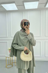 Sare Fashion Khaki Shoulder Cape Suit