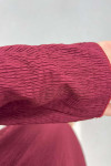 Shoulder Padded Crepe Dress Claret Red