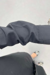 Sare Fashion Long Sleeve Shirt with Drawstring Shoulders Black