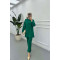 Sare Fashion Shoulder Snap Trouser Set Green