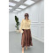 Sare Fashion Front Tie Detail Shirt Beige