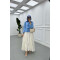 Sare Fashion Front Tie Detail Shirt Blue