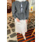 Sare Fashion Front Tie Blouse Anthracite