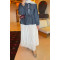 Sare Fashion Front Tie Blouse Navy Blue