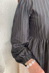Sare Fashion Front Tie Blouse Black