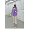 Sare Fashion Front Tie Crepe Shirt Lilac