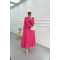 Sare Fashion Front Tie Striped Skirt Suit Fuchsia