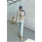 Sare Fashion Front Tie Striped Kimono Indigo