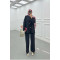 Sare Fashion Front Tie Double Aerobin Suit Black