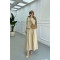 Sare Fashion Front Tie Two Piece Set Beige