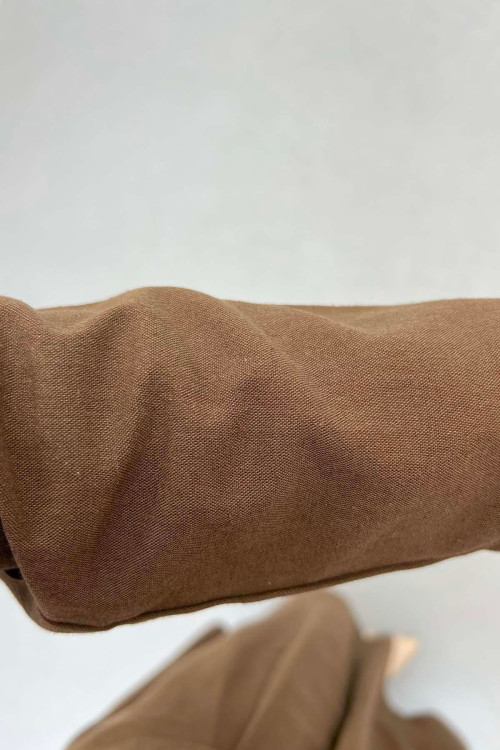 Sare Fashion Front Tie Double Set Brown