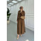 Sare Fashion Front Tie Double Set Brown