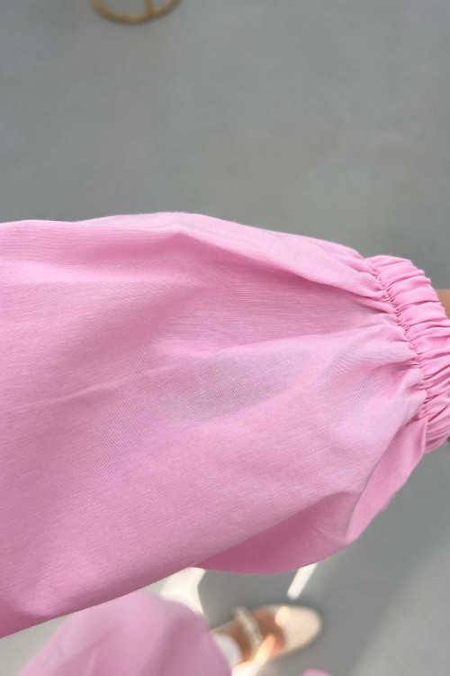 Sare Fashion Front Tie Kimono Pink
