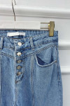 Sare Fashion Front Stitch Detailed Jeans Light Blue
