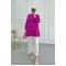 Sare Fashion Fuchsia Shirt with Ruffled Front and Stone Detail