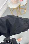 Sare Fashion Black Shirt with Ruffled Stone Detail on the Front