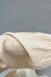 Sare Fashion Ruffle Front Stone Detailed Set Beige