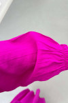 Sare Fashion Fuchsia Ruffle Front Stone Detailed Suit