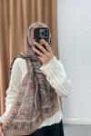 Authentic Patterned Shawl Brown Authentic Patterned Shawl Brown