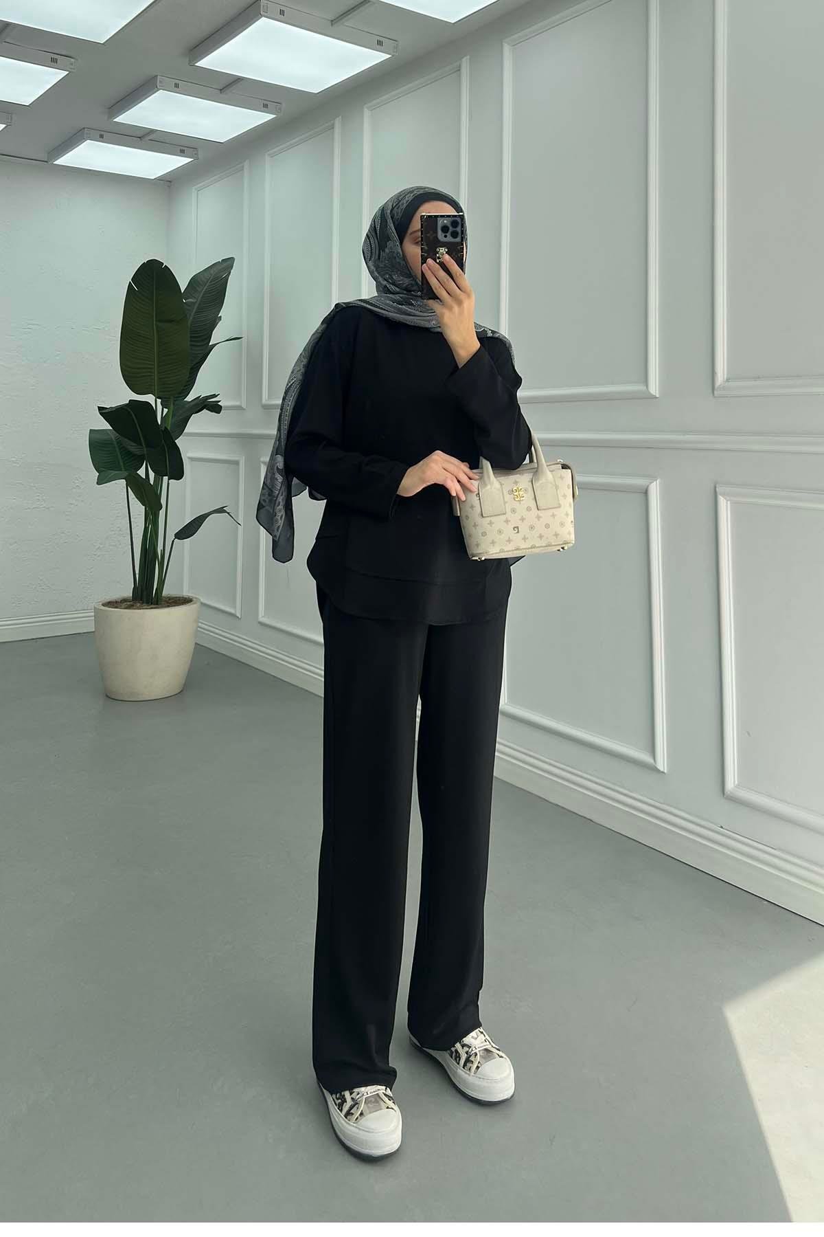 Sare Fashion Oval Cut Oysho Suit Black Sare Fashion Oval Cut Oysho Suit Black