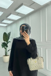 Sare Fashion Oval Cut Oysho Suit Black Sare Fashion Oval Cut Oysho Suit Black