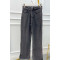 Sare Fashion Denim Trousers with Leg Detail Smoke