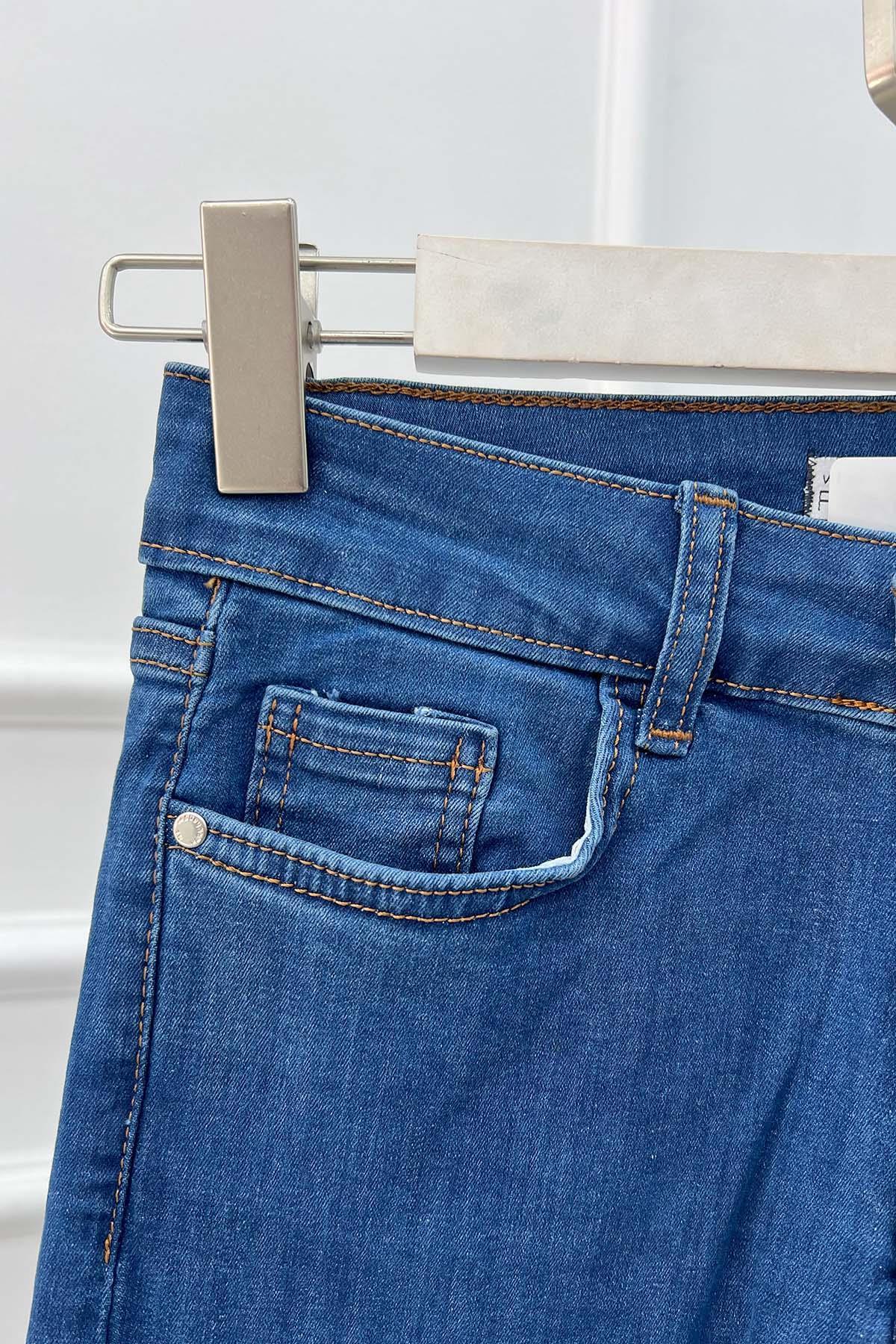 Sare Fashion Blue Jeans with Leg Detail