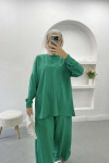 Benetton Green Slit Leg Suit