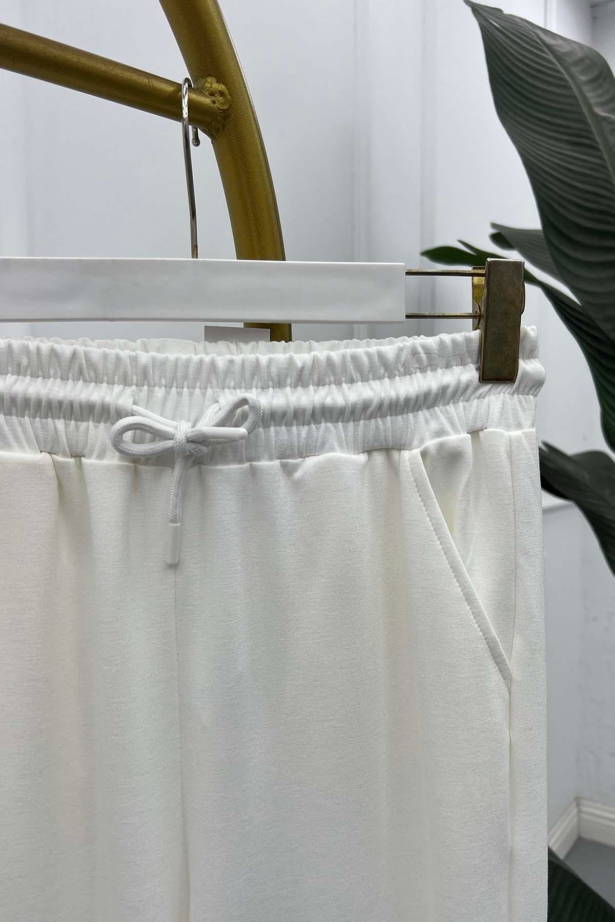 Sare Fashion Oysho Elasticated Trousers White