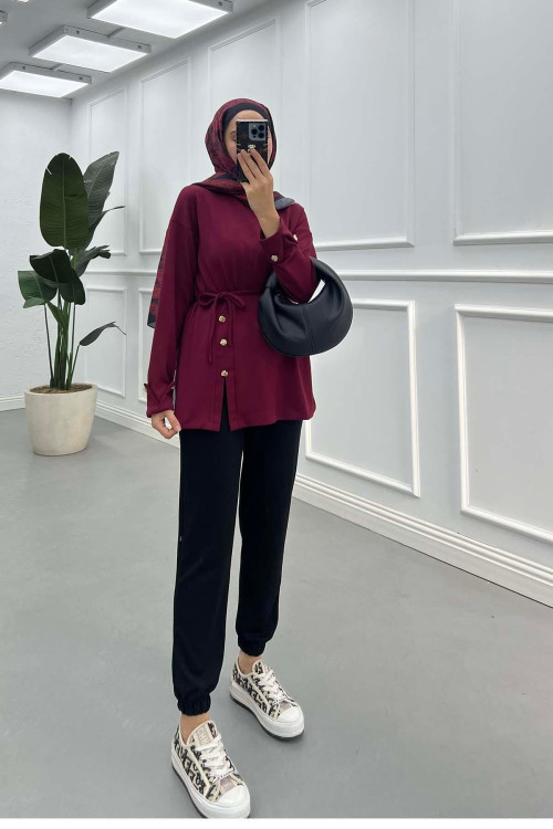 Sare Fashion Oysho Elasticated Leg Trousers Black