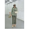 Sare Fashion Khaki Trousers with Tasseled Legs and Elastic Waist
