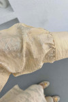 Sare Fashion Shiny Patterned Trouser Suit Beige