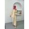 Sare Fashion Shiny Patterned Trouser Suit Beige