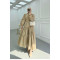 Sare Fashion Long Dress with Plaid Brown