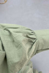 Sare Fashion Long Dress with Plaid Green