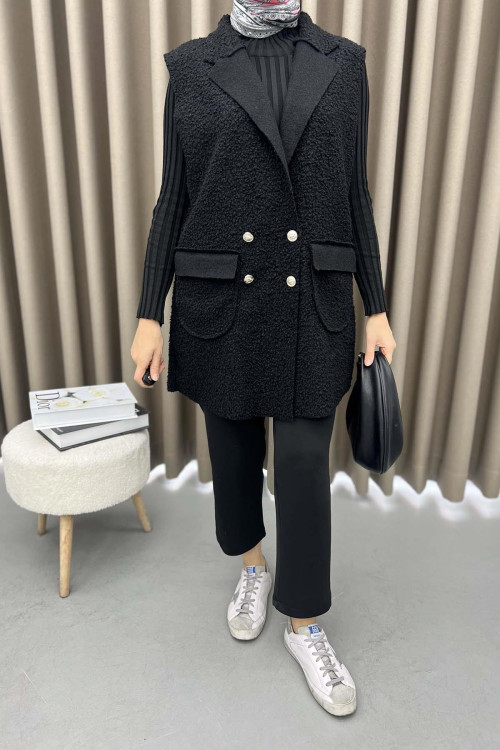 Plush Vest Black