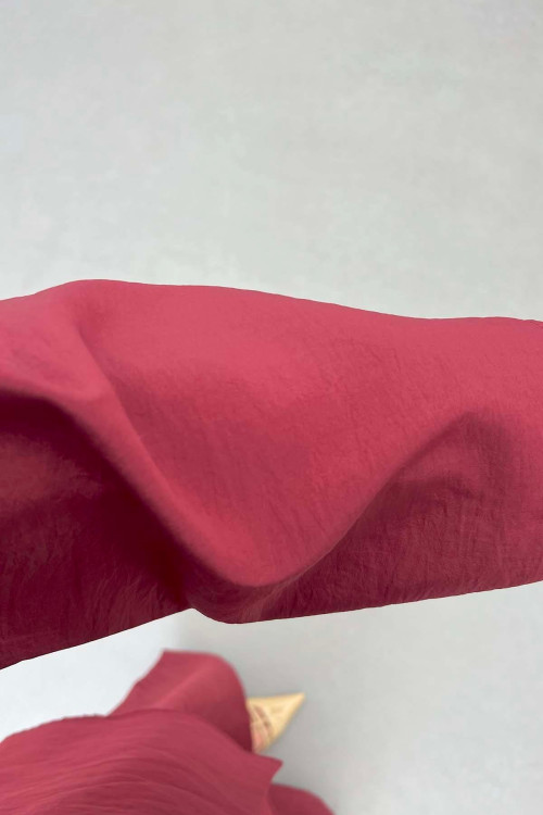 Sare Fashion Dart Detail Hidden Button Shirt Set Burgundy