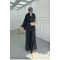 Sare Fashion Dart Detail Hidden Button Shirt Set Black