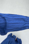 Sare Fashion Pleated Half Buttoned Viscose Dress Navy Blue