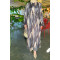 Sare Fashion Pleated Balloon Sleeve Dress Gray