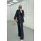 Sare Fashion Pleated Button Detailed Shirt Black