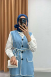 Pinterest Model Vest Suit Blue