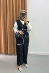 Pinterest Model Vest Suit Black